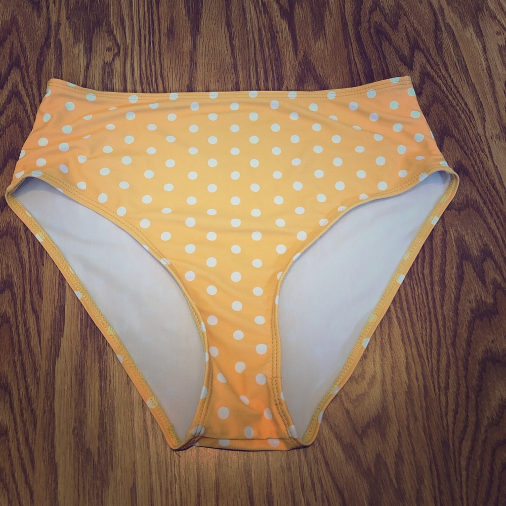 Yellow Polka-dotted Swim Bottoms